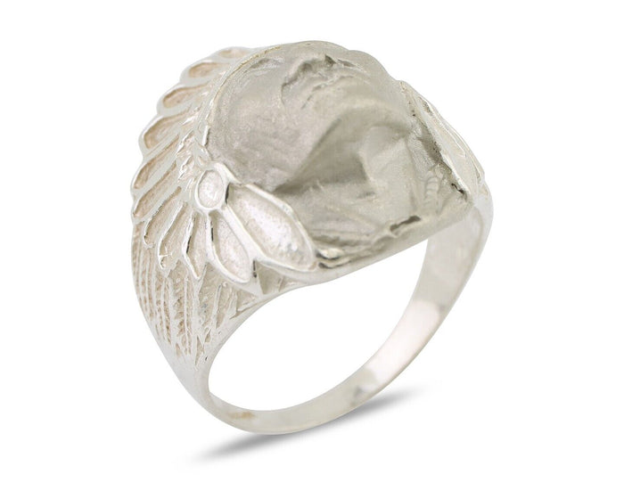 Indian Chief Ring 925 Sterling Silver SOLID CAST 925 STERLING SILVER Size 12.25