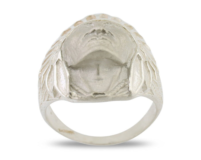 Indian Chief Ring 925 Sterling Silver SOLID CAST 925 STERLING SILVER Size 12.25