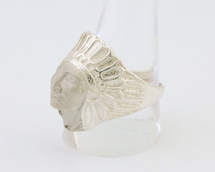 Indian Chief Ring 925 Sterling Silver SOLID CAST 925 STERLING SILVER Size 12.25