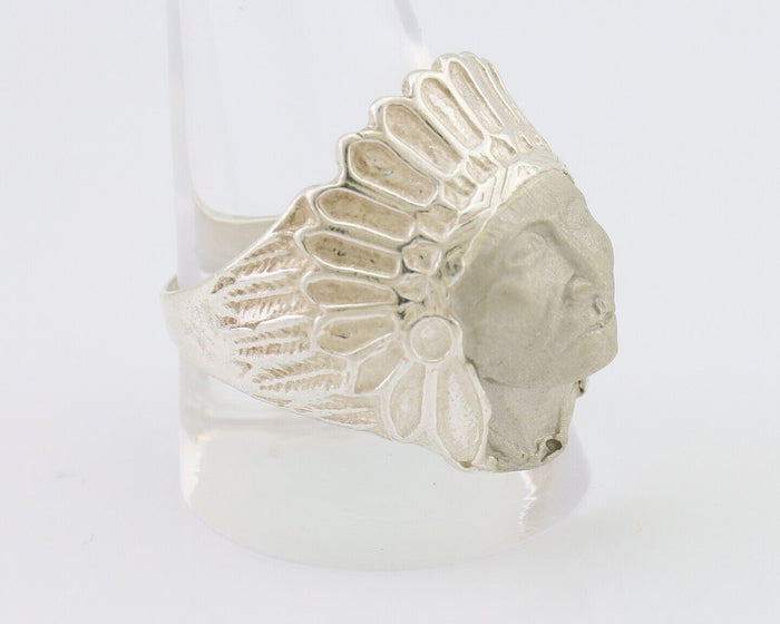Indian Chief Ring 925 Sterling Silver SOLID CAST 925 STERLING SILVER Size 12.25