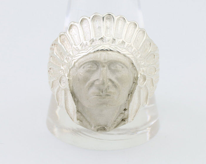 Indian Chief Ring 925 Sterling Silver SOLID CAST 925 STERLING SILVER Size 12.5