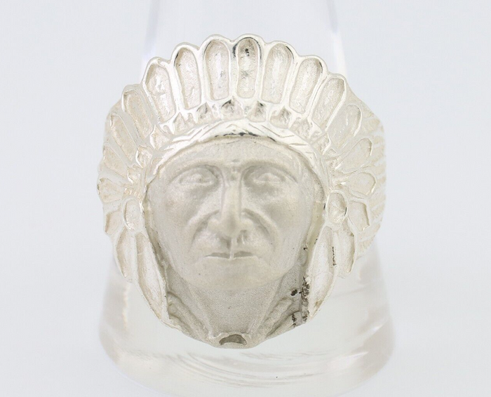 Indian Chief Ring 925 Sterling Silver SOLID CAST 925 STERLING SILVER Size 12