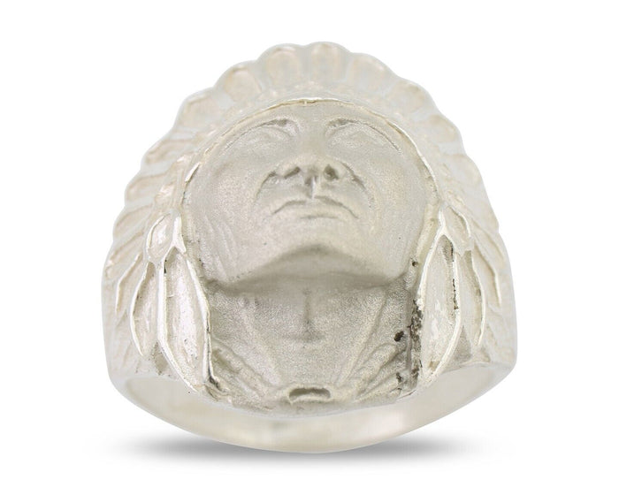Indian Chief Ring 925 Sterling Silver SOLID CAST 925 STERLING SILVER Size 12