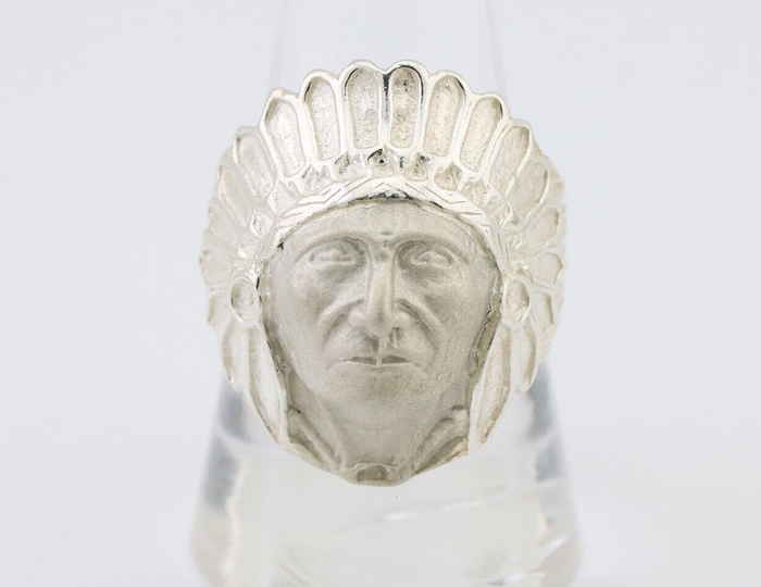 Indian Chief Ring 925 Sterling Silver SOLID CAST 925 STERLING SILVER Size 9.75