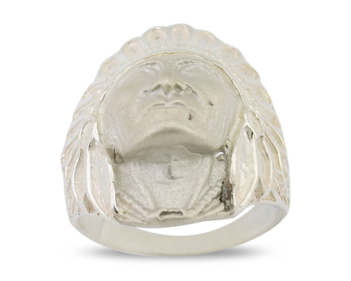 Indian Chief Ring 925 Sterling Silver SOLID CAST 925 STERLING SILVER Size 9.75