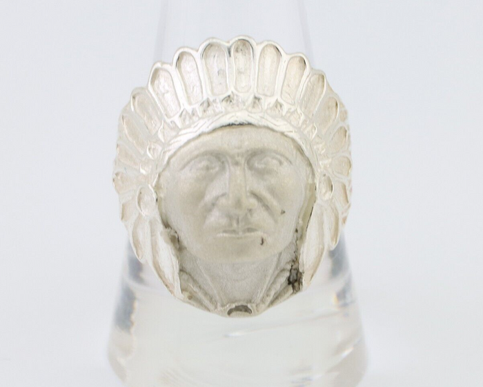 Indian Chief Ring 925 Sterling Silver SOLID CAST 925 STERLING SILVER Size 9.75