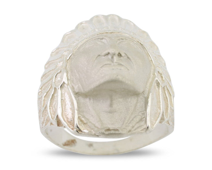 Indian Chief Ring 925 Sterling Silver SOLID CAST 925 STERLING SILVER Size 9.75