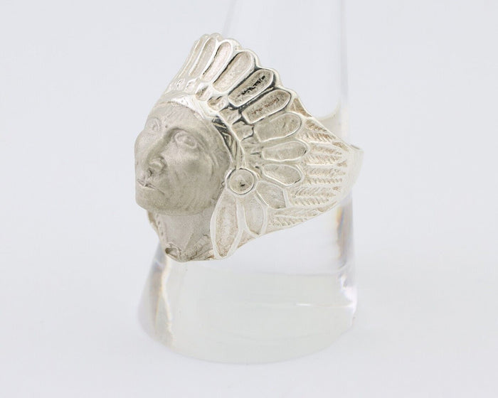 Indian Chief Ring 925 Sterling Silver SOLID CAST 925 STERLING SILVER Size 9.75