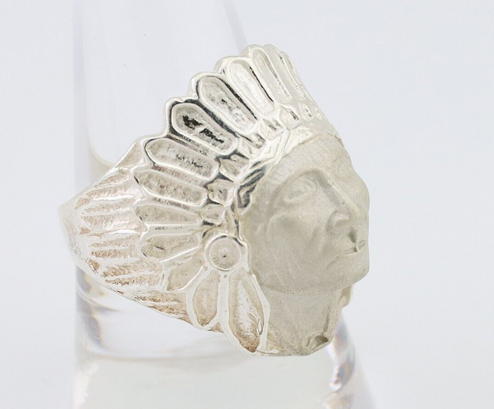 Indian Chief Ring 925 Sterling Silver SOLID CAST 925 STERLING SILVER Size 9.75