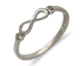 Infinity Heart Promise Ring 925 Solid Silver Size 6.0