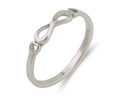 Infinity Heart Promise Ring 925 Solid Silver Size 6.0