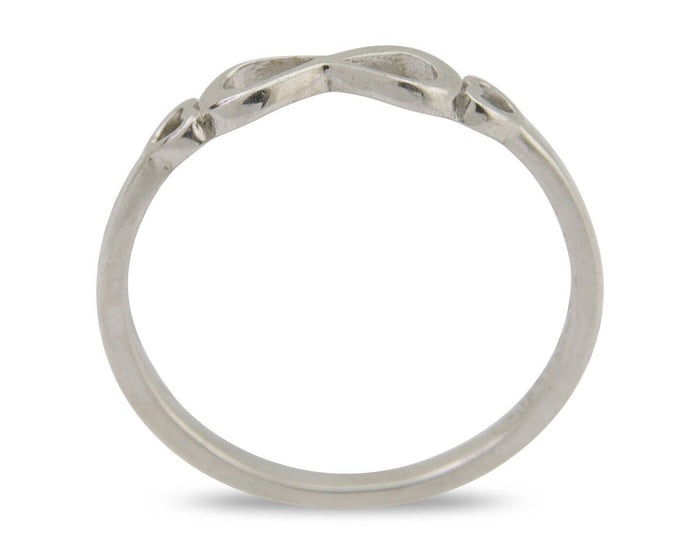 Infinity Heart Promise Ring 925 Solid Silver Size 6.0