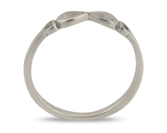 Infinity Heart Promise Ring 925 Solid Silver Size 6.0