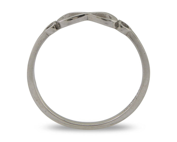 Infinity Heart Promise Ring 925 Solid Silver Size 7.0