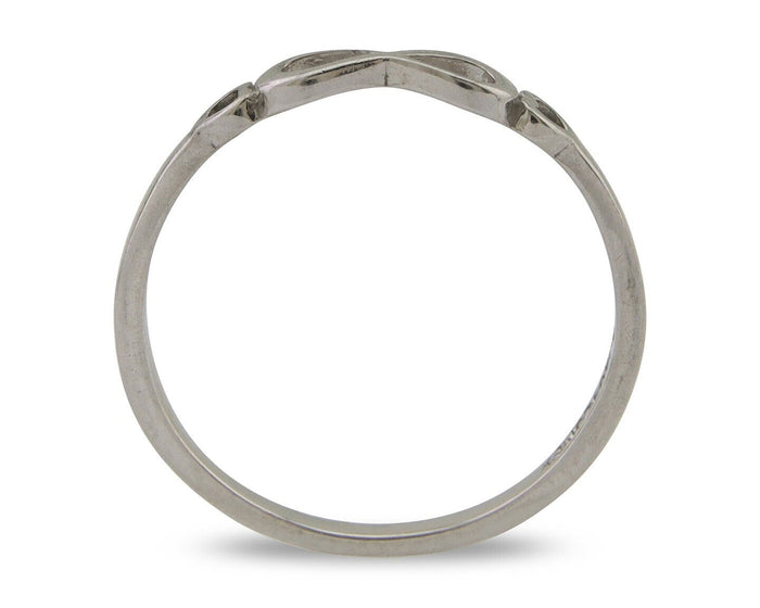 Infinity Heart Promise Ring 925 Solid Silver Size 7.0
