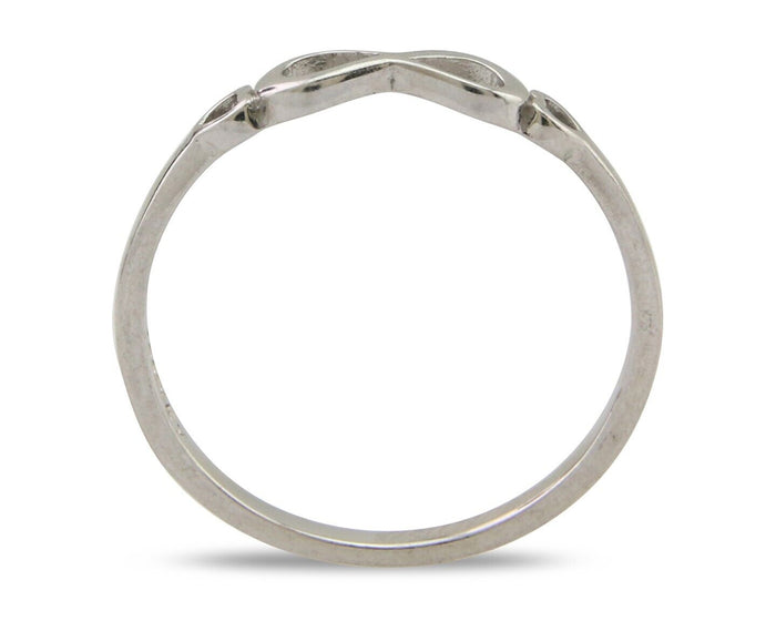 Infinity Heart Promise Ring 925 Solid Silver Size 7.0