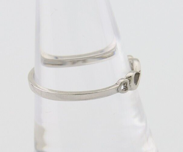 Infinity Heart Promise Ring 925 Solid Silver Size 7.0