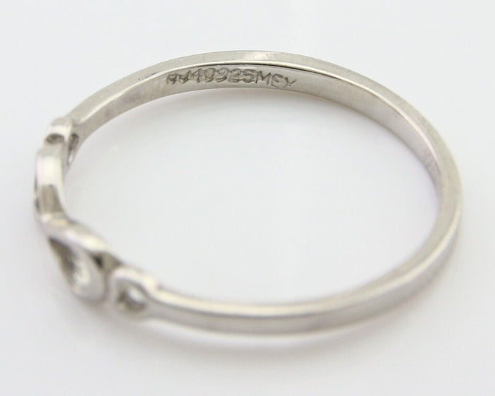 Infinity Heart Promise Ring 925 Solid Silver Size 7.0