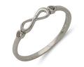Infinity Heart Promise Ring 925 Solid Silver Size 8.0