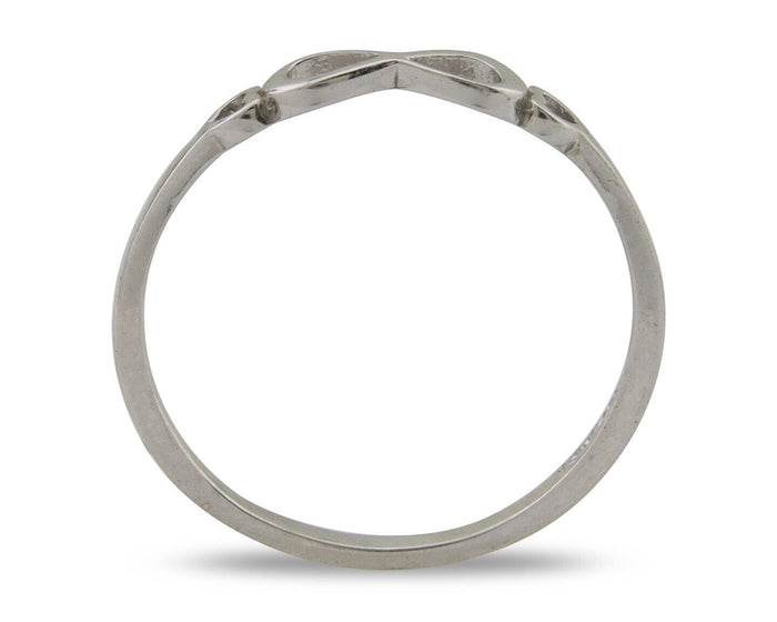 Infinity Heart Promise Ring 925 Solid Silver Size 8.0