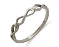 Infinity Heart Promise Ring 925 Solid Silver Size 8.25