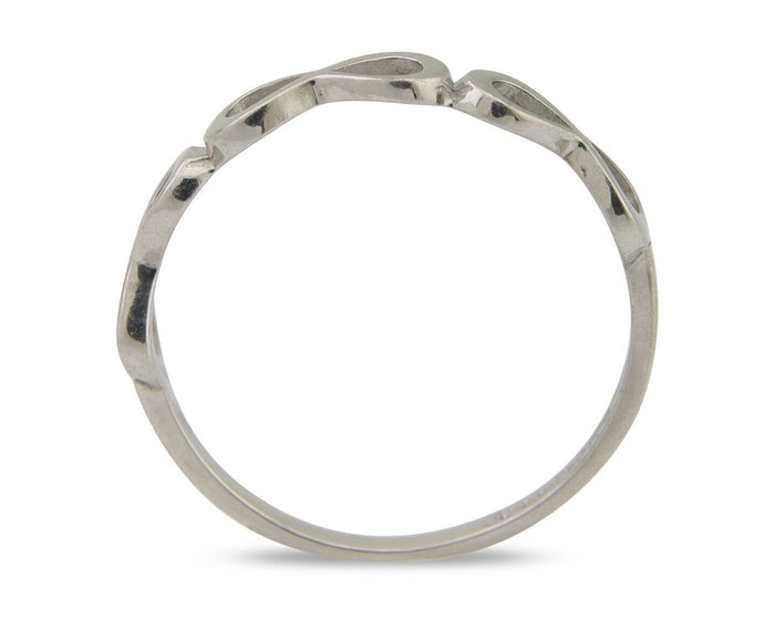 Infinity Heart Promise Ring 925 Solid Silver Size 8.25