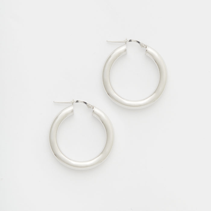 Joan Hoops in Silver Size Medium