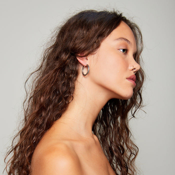 Joan Hoops in Silver Size Medium