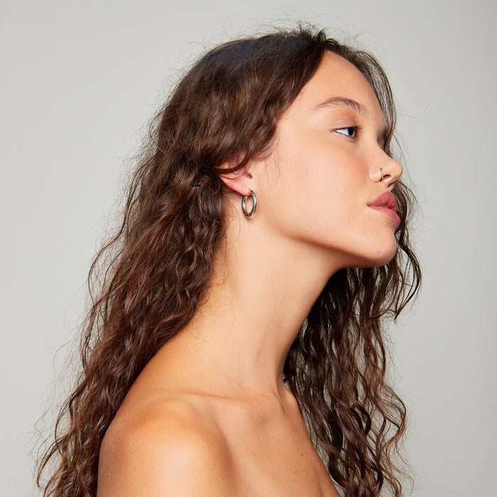 Joan Hoops in Silver Size Small