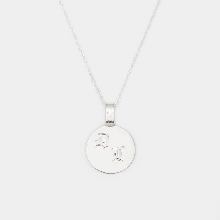 Joan Initial Medallion in Silver For Her