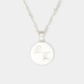Joan Initial Medallion in Silver For Him