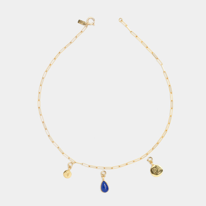 Lillie Initial Charm in Gold size Small