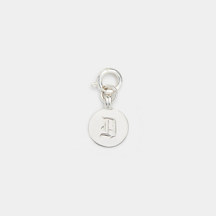Lillie Initial Charm in Silver size Small