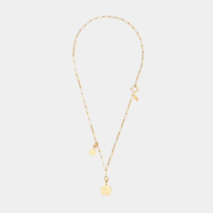 Lillie Initial Charms on Cairo Chain in Gold