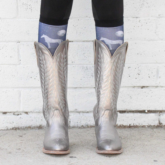 Disco Horse limited edition equestrian boot socks, by Dreamers & Schemers