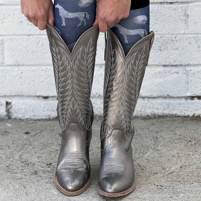 Disco Horse limited edition equestrian boot socks, showing the full pattern layout