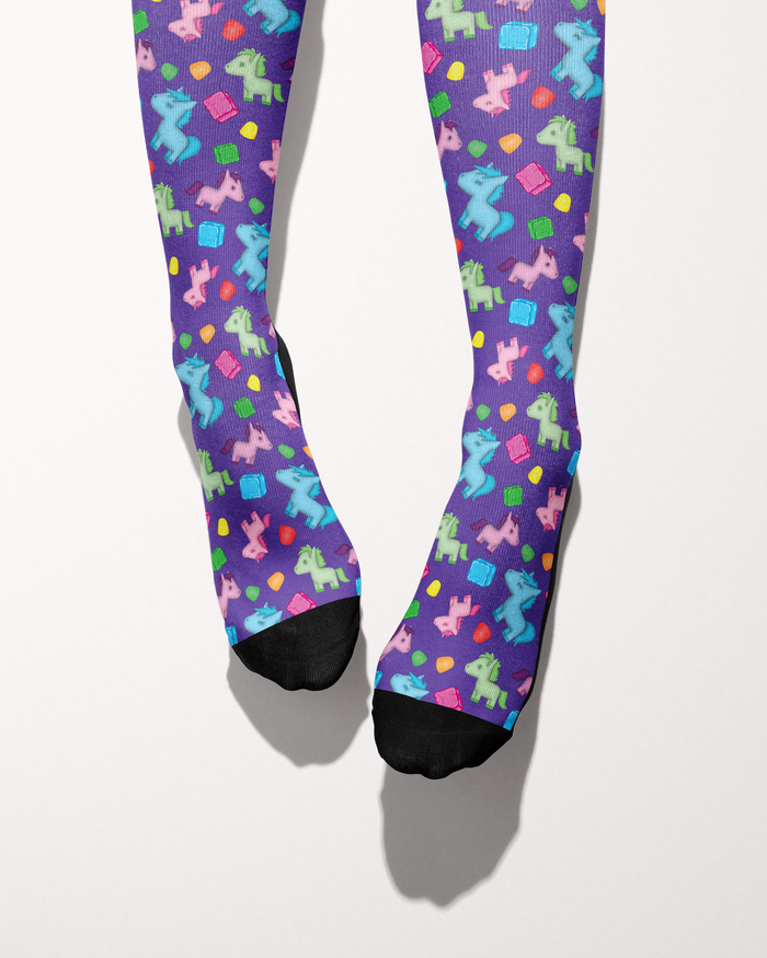 Limited Edition Neigh Doh Boot Socks single pair made in USA print to order