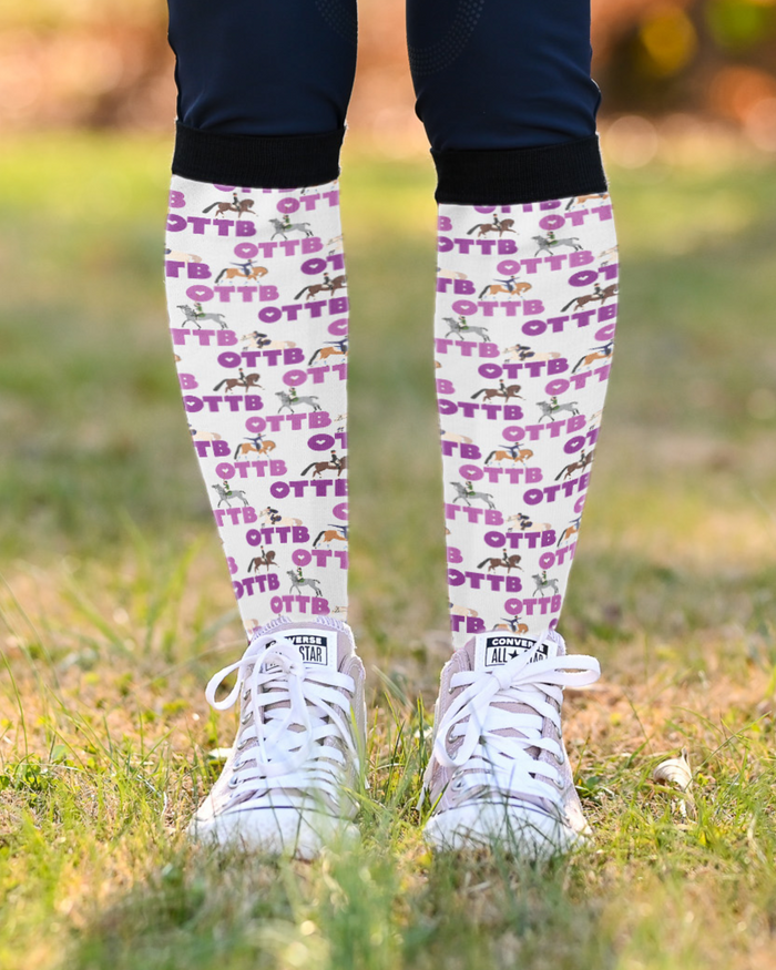 Limited Edition New Job New Me Boot Socks made in USA, print-to-order single pair