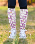 Limited Edition New Job New Me Boot Socks made in USA, print-to-order single pair