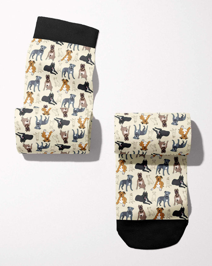 Lab Mix secret limited edition boot socks featuring labrador mix dog, alternate angle, by Dreamers & Schemers
