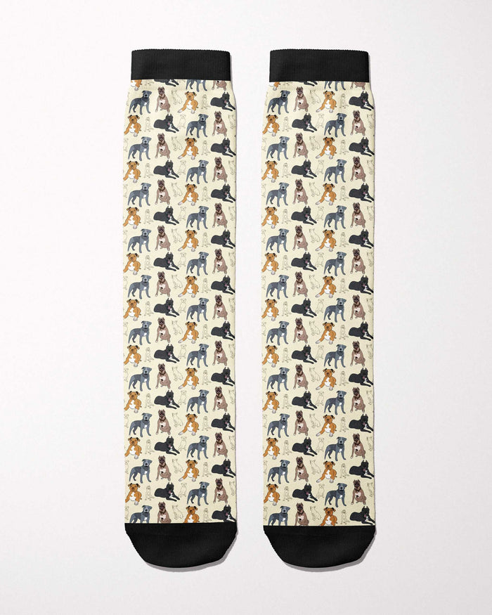 Lab Mix secret limited edition boot socks, showing the full pattern layout