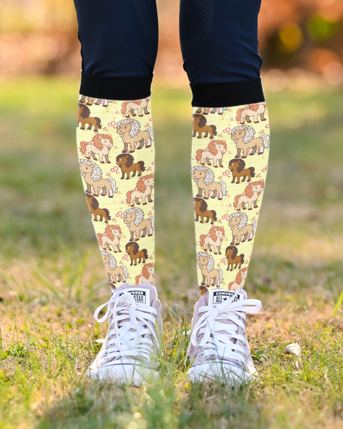 :  Leo Zodiac limited edition equestrian boot socks, by Dreamers & Schemers