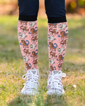 Limited edition Scorpio zodiac boot socks with unique designs, made in USA riding boot socks.