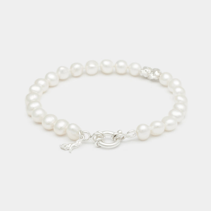 Louis II Pearl Bracelet in Silver