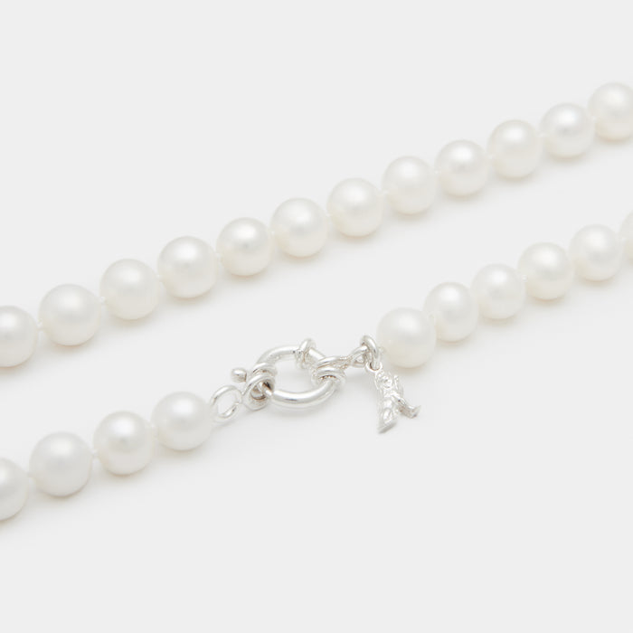 Louis Pearl Necklace in Silver