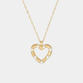 Lulu Freshwater Pearl Heart Necklace in Gold