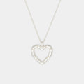Lulu Freshwater Pearl Heart Necklace in Silver