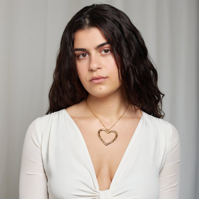 Lulu Heart Necklace in Gold