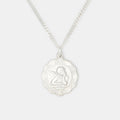 Luna Medallion Necklace in Silver for Him