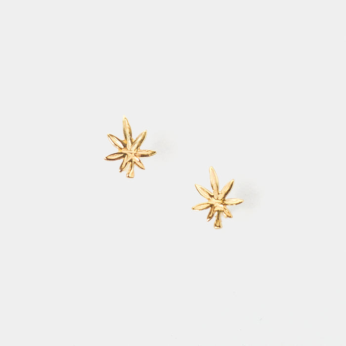 Mary Jane Studs in Gold